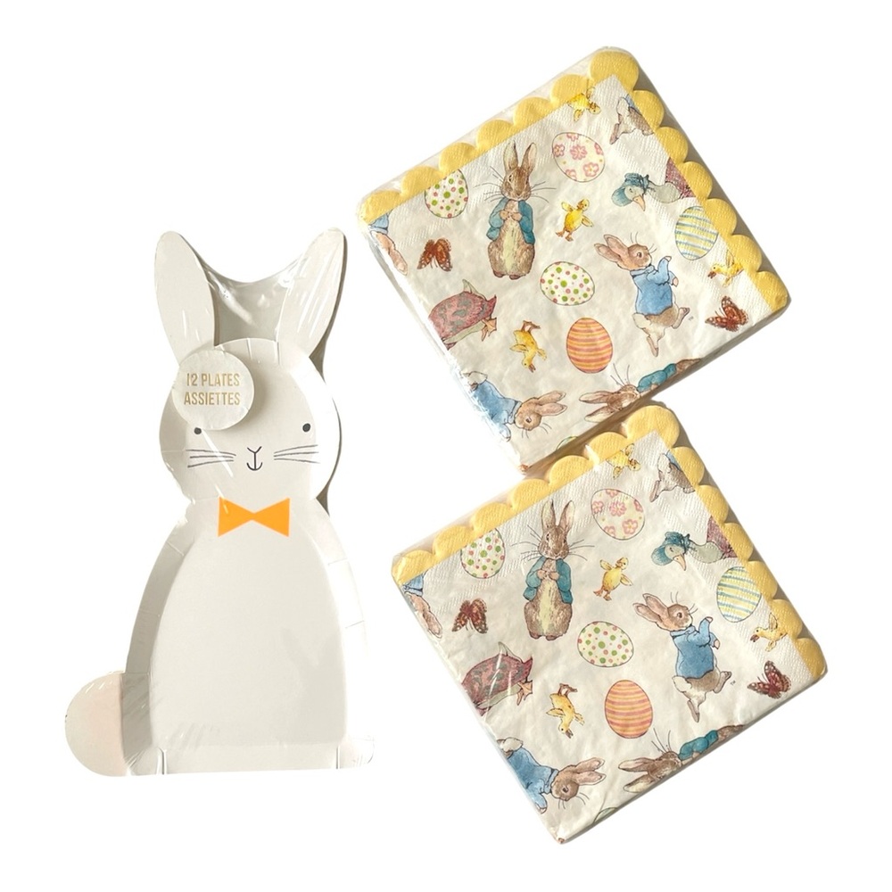 Beatrix Potter Peter Rabbit 12 Paper Plates & 20x2 Napkins Easter Party